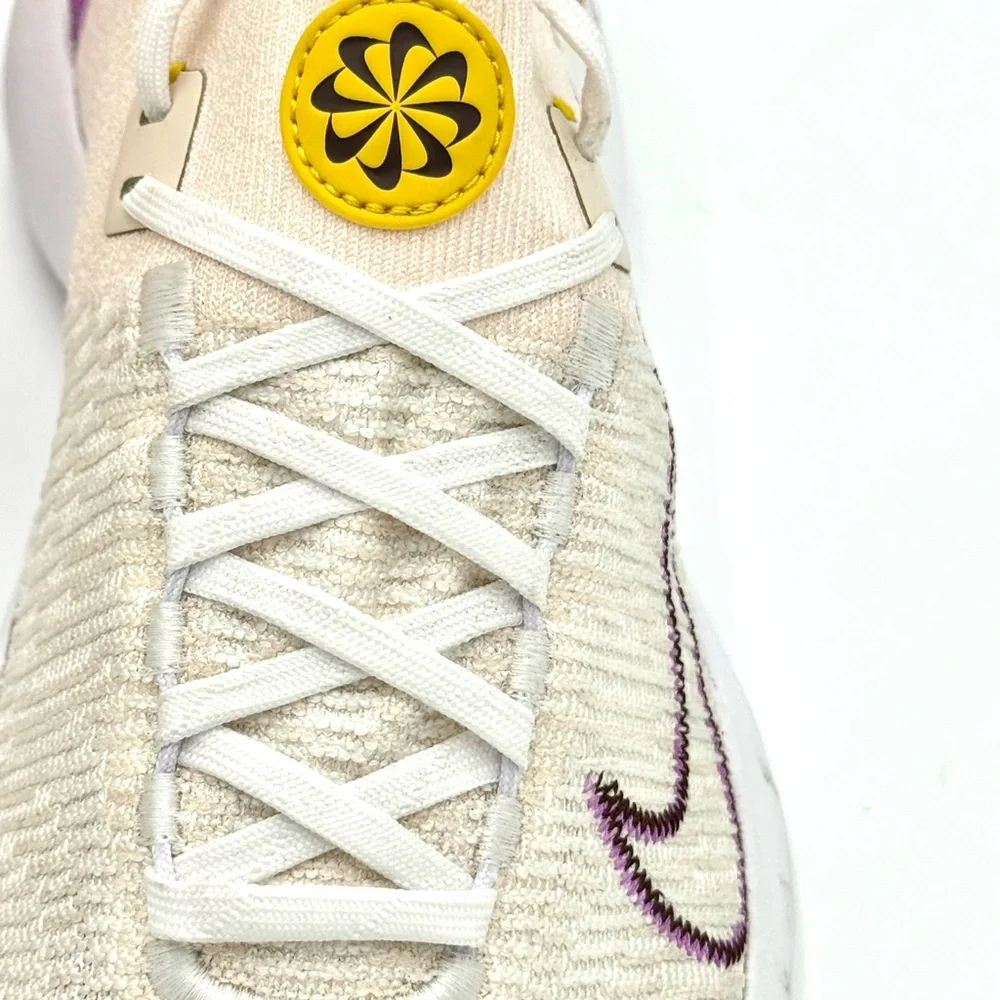 Nike Nike‎ Run Flyknit Next Nature Women's Sneakers in Cream, Purple, and Orange